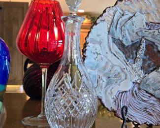 Heavy Lead Crystal Decanter With Stopper