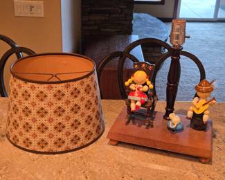 German Wooden Animated Lullaby Lamp