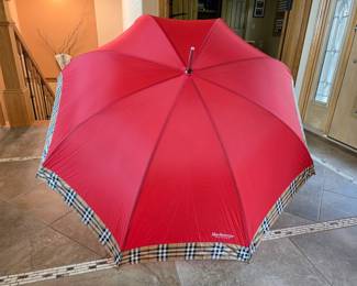 Vintage Burberry Perfumes Large Golf Umbrella Designed In France (BRAND NEW!)