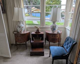 Lamps, Tables, Library stairs