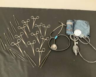 Stethoscope, Tweezers, Forceps