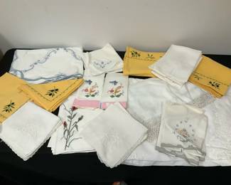 Vintage Embroidered Table Dressings