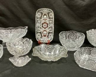 Elegant Assorted Vintage Cut Glass