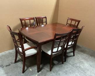 Dining Room Table With Leaf And Chairs