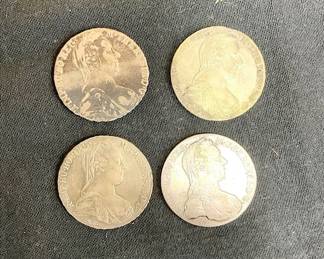 1780 Restrike Maria Theresa Thaler Silver Coins