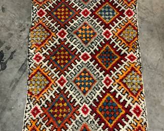 1960s Moroccan Style Throw Rug