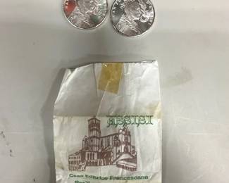 S. Francesco DAssisi Silver Plated Coins