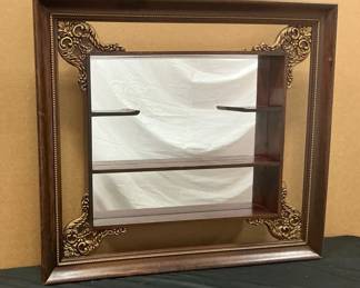 Framed Mirror Wall Shelf