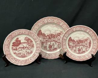 Red And White Corona Plates