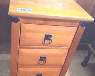 EFF202 Three-Drawer Wooden Nightstand