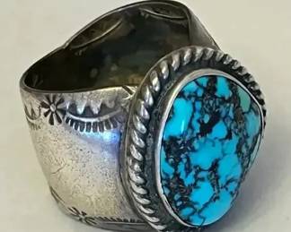 EFF193 Handmade Southwest Sterling Silver Ring 