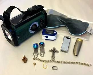 EFF195 Junk Drawer - Emergency Radio, Costume Jewelry, Lighters & More