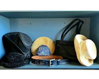 EFF112 Australian Leather & 90’s Hats, Grunge Belt, And Giani Berini Purse 