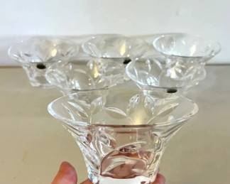 EFF002 Set Of 6 Royal Crystal Rock Italian Crystal Bowls 