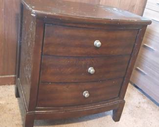 EFF151 3-Drawer Darkwood Nightstand 