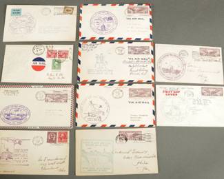 10 First Flight Air Mail. These are from 1931 and 1932. One is to Venezuela with a Lindbergh cache. Historic Cover