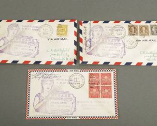 3 First Flight. Pilot signed, S.T. Jacob and Chas. Meyers. Also E. Parker, chief pilot. Same cache from Newark to Augusta, GA. Historic Cover