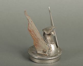 1928 Dragon Automotive Mascot. Wings partially articulate. 5 1/8" tall and 3 1/2" wide