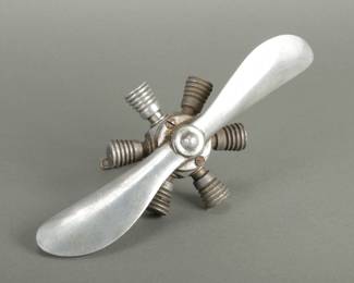 Ammeo 1930 Whirl Plane Hood/Radiator Ornament. Made by Anglo Machine Mfg. Co