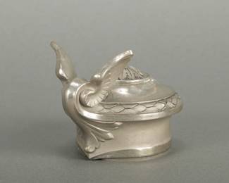 1924-1928 Nash Automotive Mascot. Has wings and floral design on top middle. By Ternstedt. 3" tall and 4" long