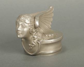 1920's Buick Goddess Automotive Mascot. 3 1/4" tall and 4 5/8" wide