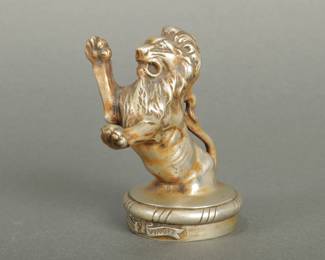 1924 Franklin Lion Automotive Mascot. 4 1/8" tall and 4" wide