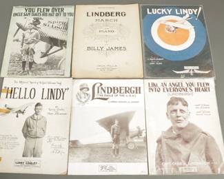 6 Lindbergh/Plane Related Sheet Music. Plane related sheet music called "Going Up".