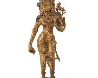 1097
A Tibetan gilt bronze figure of Padmapani
19th century or later
17" H x 6" W x 5.125" D
Estimate: $600 - $800