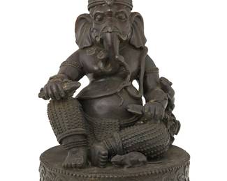 1088
A South Asian bronze figure of Ganesha
19th century or later
7" H x 5" Dia.
Estimate: $600 - $800