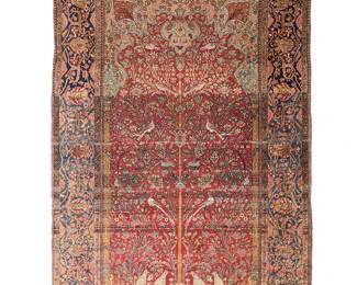 1111
A Tabriz Tree of Life prayer rug
Early 20th century
Wool on cotton foundation
6' 5" L x 4' 4" W
Estimate: $2,000 - $3,000