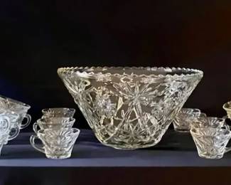 318 Star Of David Punch Bowl Set 