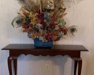 Entry Or Sofa Table And Floral Decor