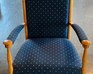 Wooden Rocking Chair w/ Cloth Seat & Back