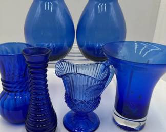 Cobalt Blue Glass Variety: 6pcs