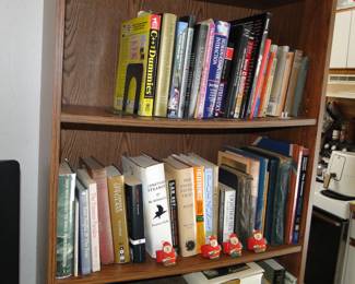 More books and vintage Santa napkin rings