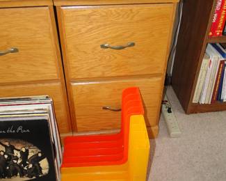One file cabinet is for sale. Vintage Record Holders.