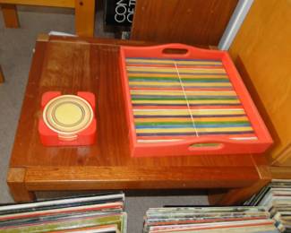 Danish Table and coasters/tray