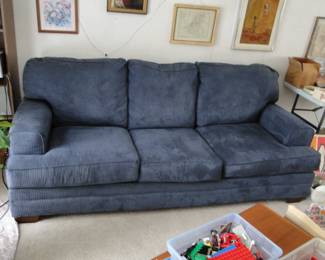 Corduroy sofa and matching ottoman