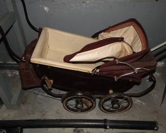 Vintage baby carriage doll carriage