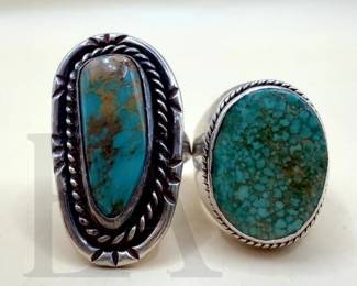 STERLING AND TURQUOISE RINGS
