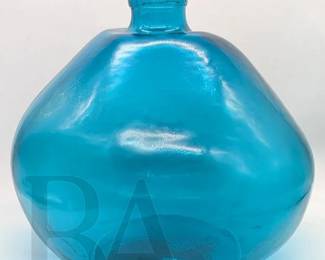 BLUE ART GLASS VASE