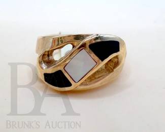 14K GOLD ONYX