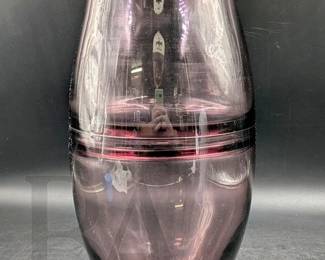 AMETHYST GLASS VASE