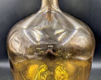 AMBER ART GLASS VASE