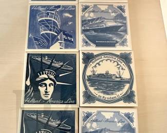 HOLLAND AMERICA DELFT TILE COASTERS