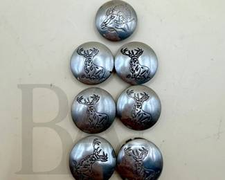 VINTAGE SILVER BUTTON COVERS