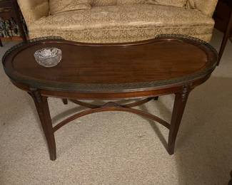Kidney shaped coffee table