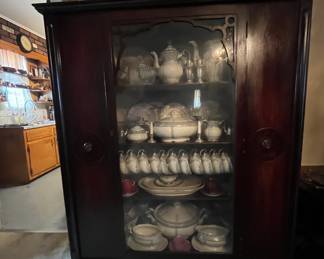 China closet with glass opening. 