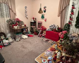 Ornaments, tree skirts, outdoor Christmas mats