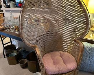 Retro bamboo Peacock chair in excellent condition!